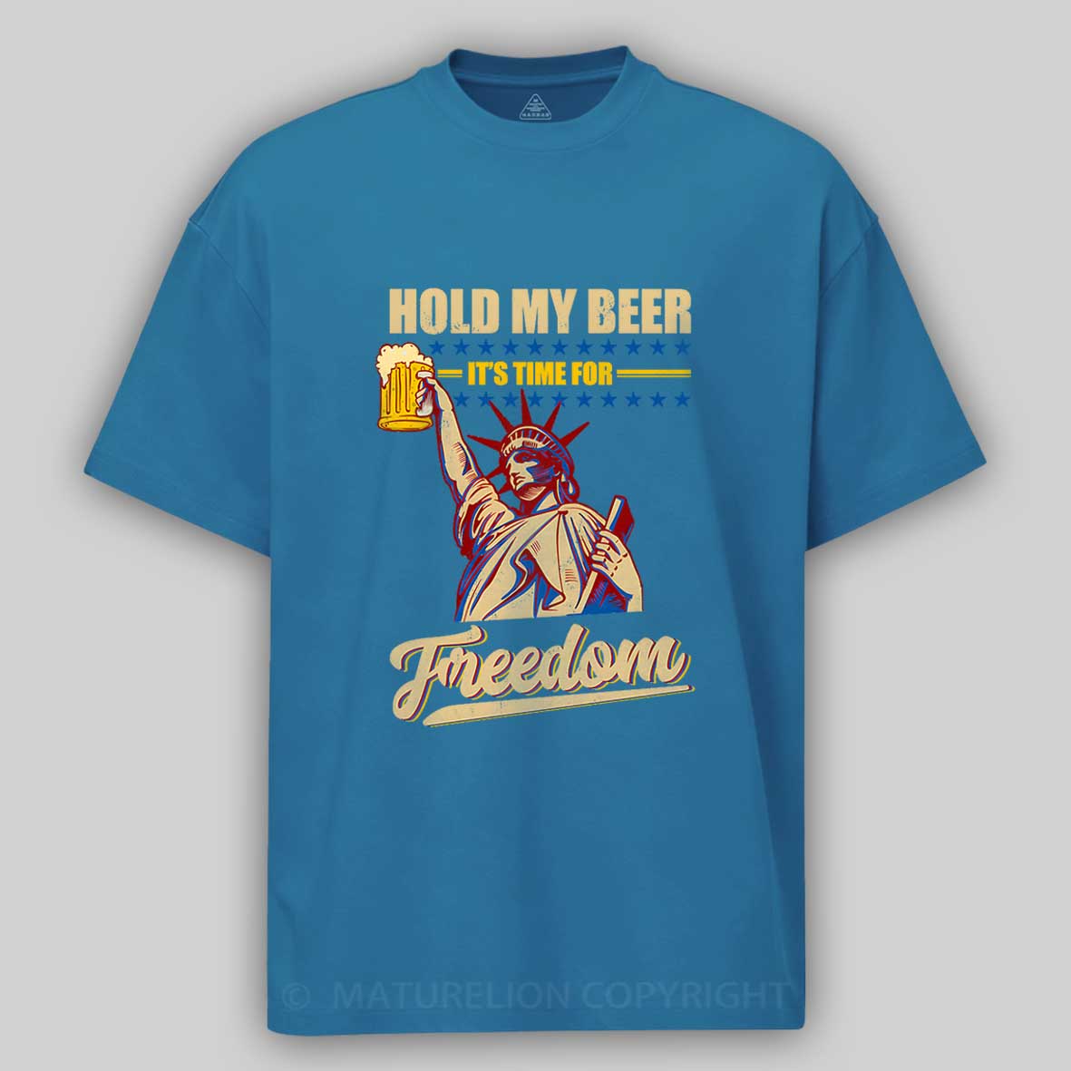 Maturelion Men's T-Shirt Hold My Beer 4th Of July T-shirt