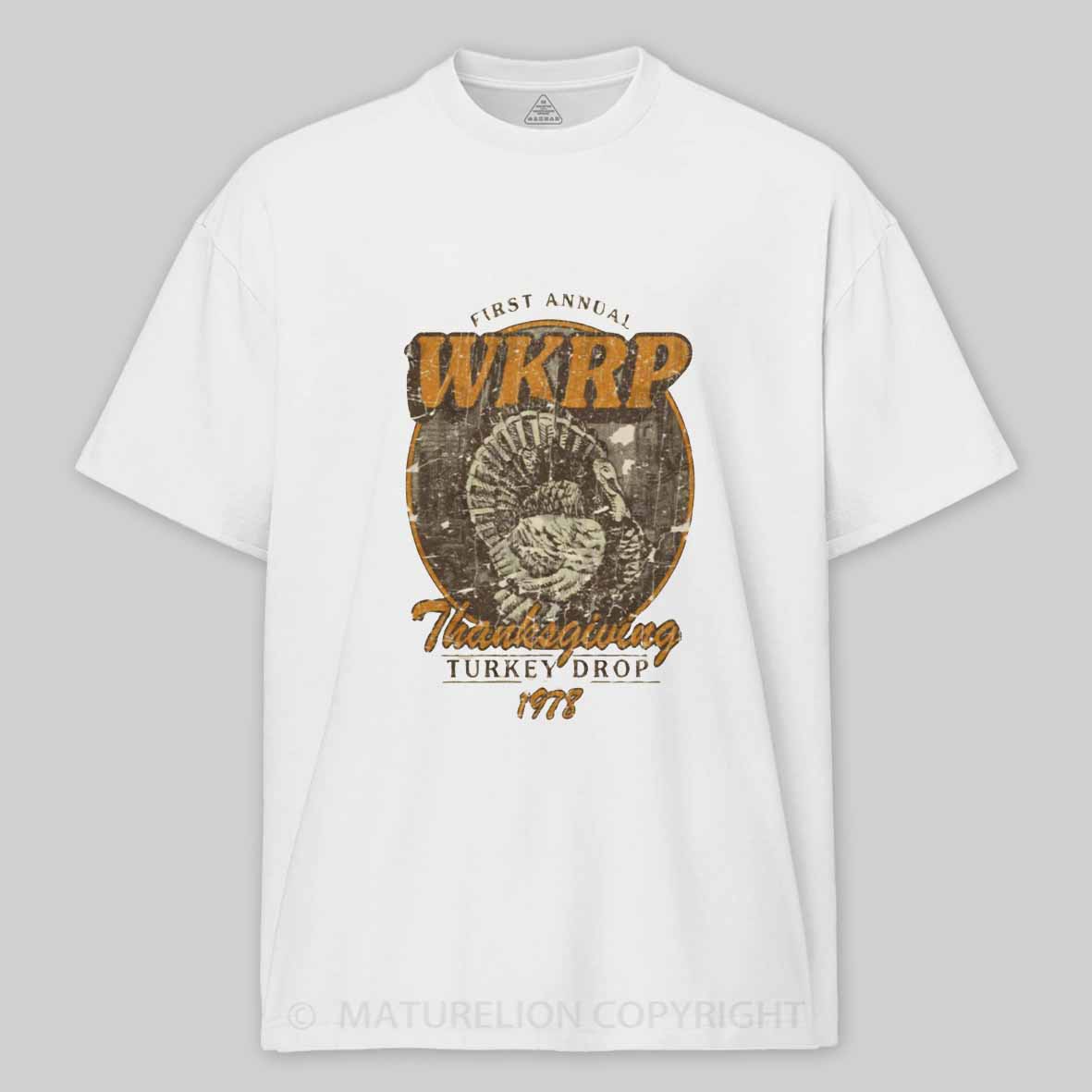 Maturelion WKRP Turkey Drop 1978 Cotton T-shirt