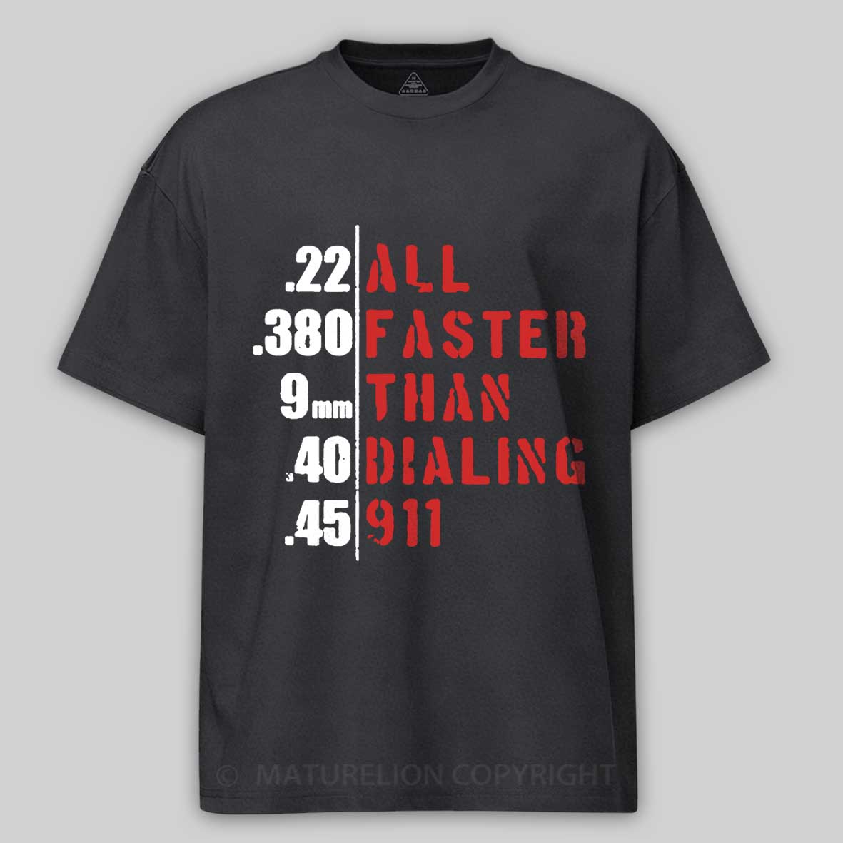 Maturelion Men's T-shirt All Faster Cotton T-shirt