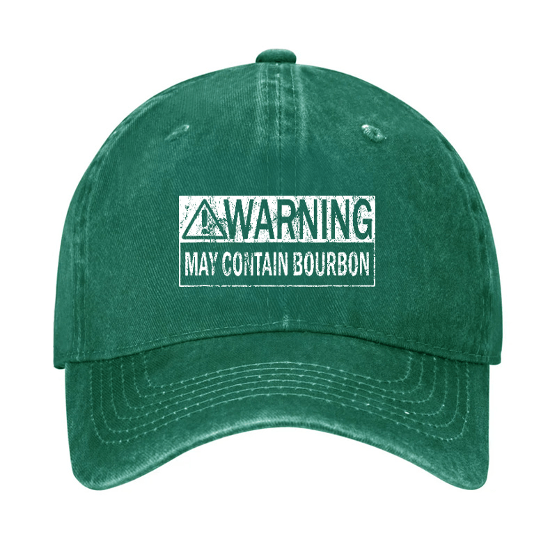 Warning May Contain Bourbon Funny Drinking Cap-Maturelion
