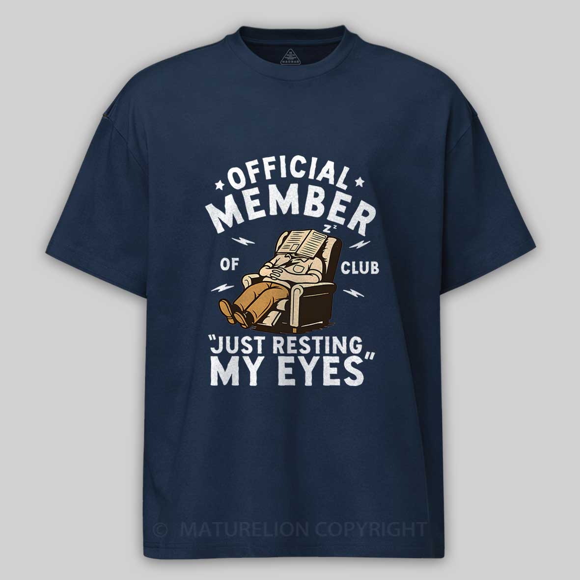 Maturelion Men's T-shirt Just Resting My Eyes Cotton T-shirt