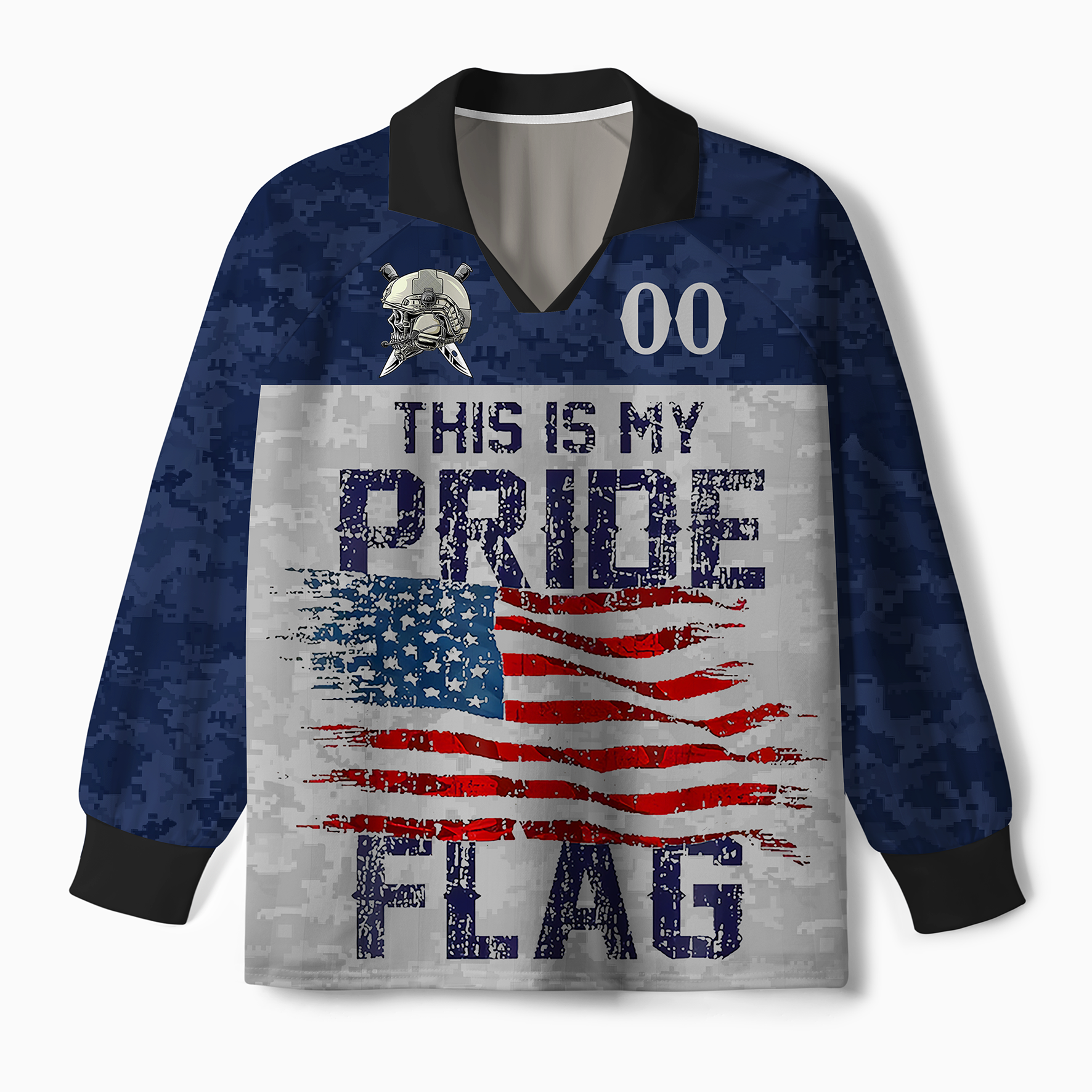 Maturelion This Is My Pride USA Flag Sleeve Soccer Jersey