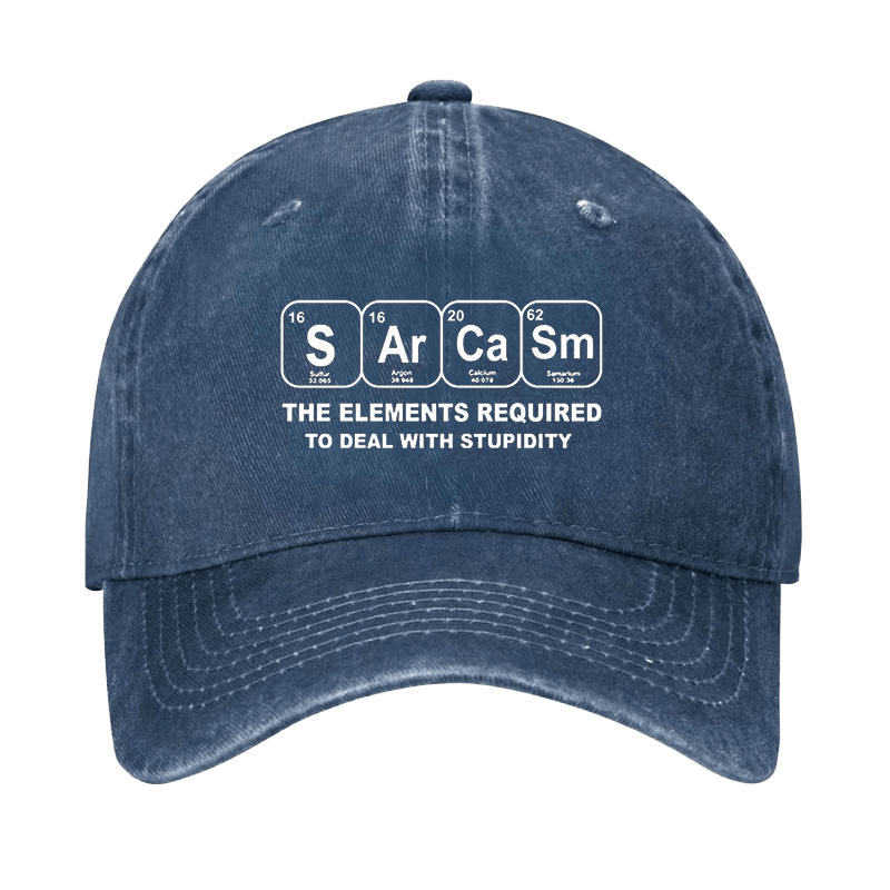 Sarcasm The Elements Required To Deal With Stupidity Cap-Maturelion