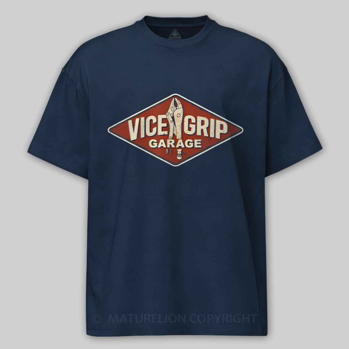 Maturelion Vice Grip Garage Mechanic Dad Joke Handy Grandpa Cotton T-shirt