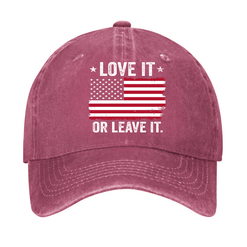 Men'S Love It Or Leave It USA Flag Cap-Maturelion