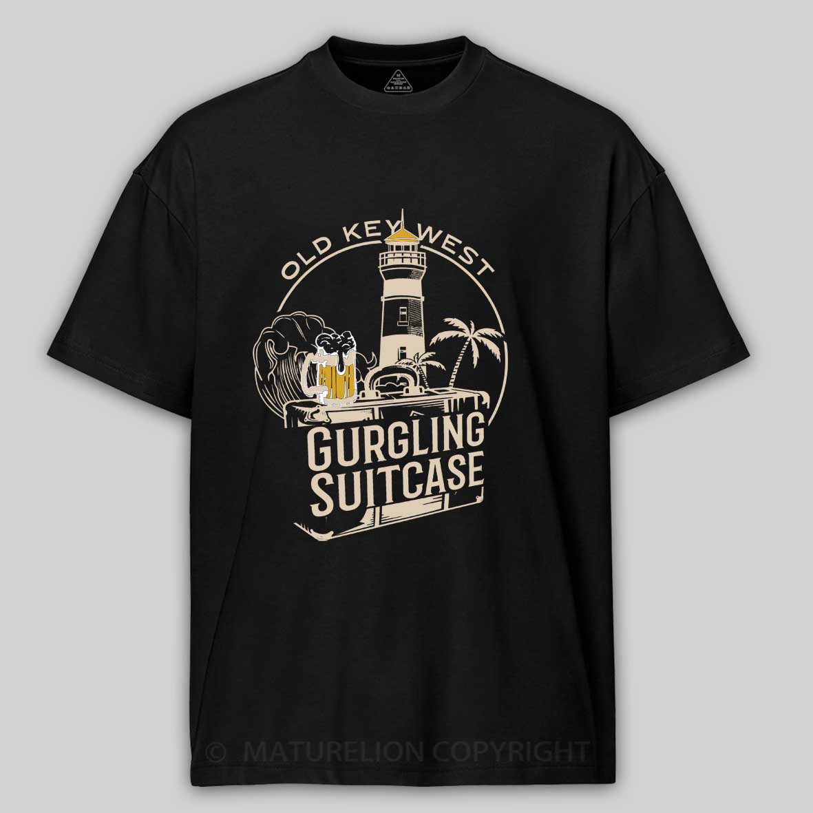 Maturelion Gurgling Suitcase Old Key West Orlando Resort Cotton T-shirt