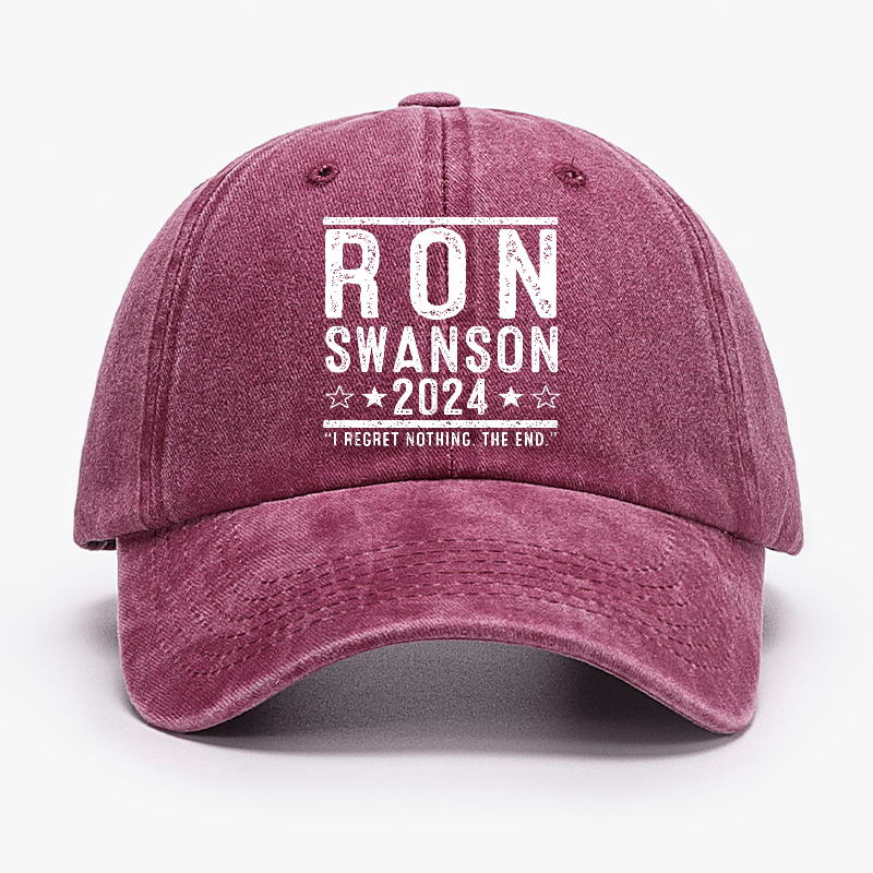 Ron Swanson 2025 I Regret Nothing The End Funny Sarcastic Cap-Maturelion