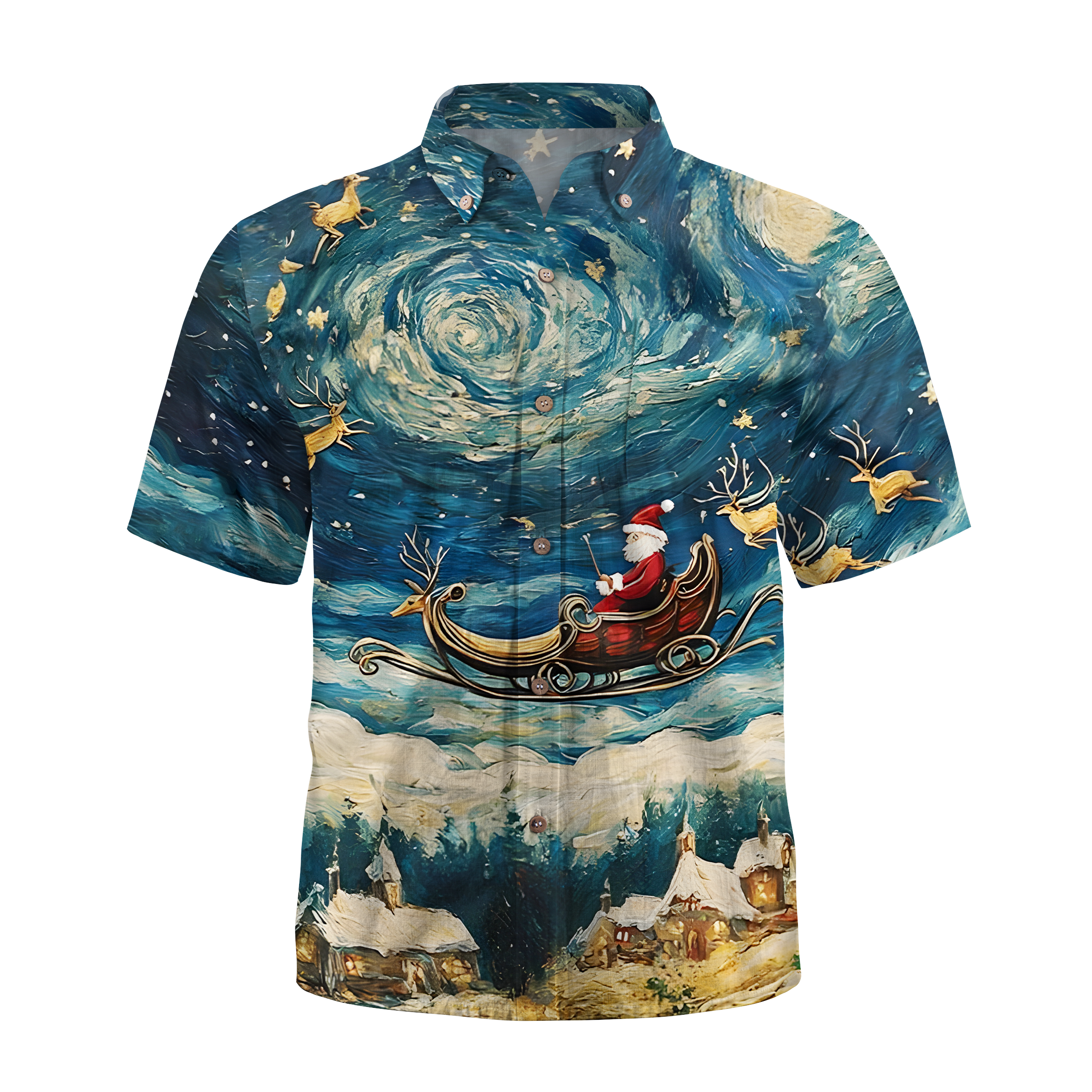 Maturelion Christmas Santa Claus Funny Hawaiian Shirt