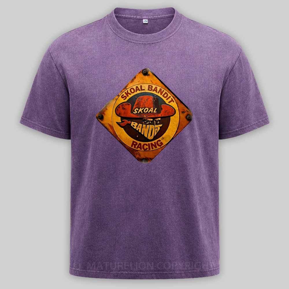 Maturelion Vintage Skoal Bandit Racing Washed T-shirt
