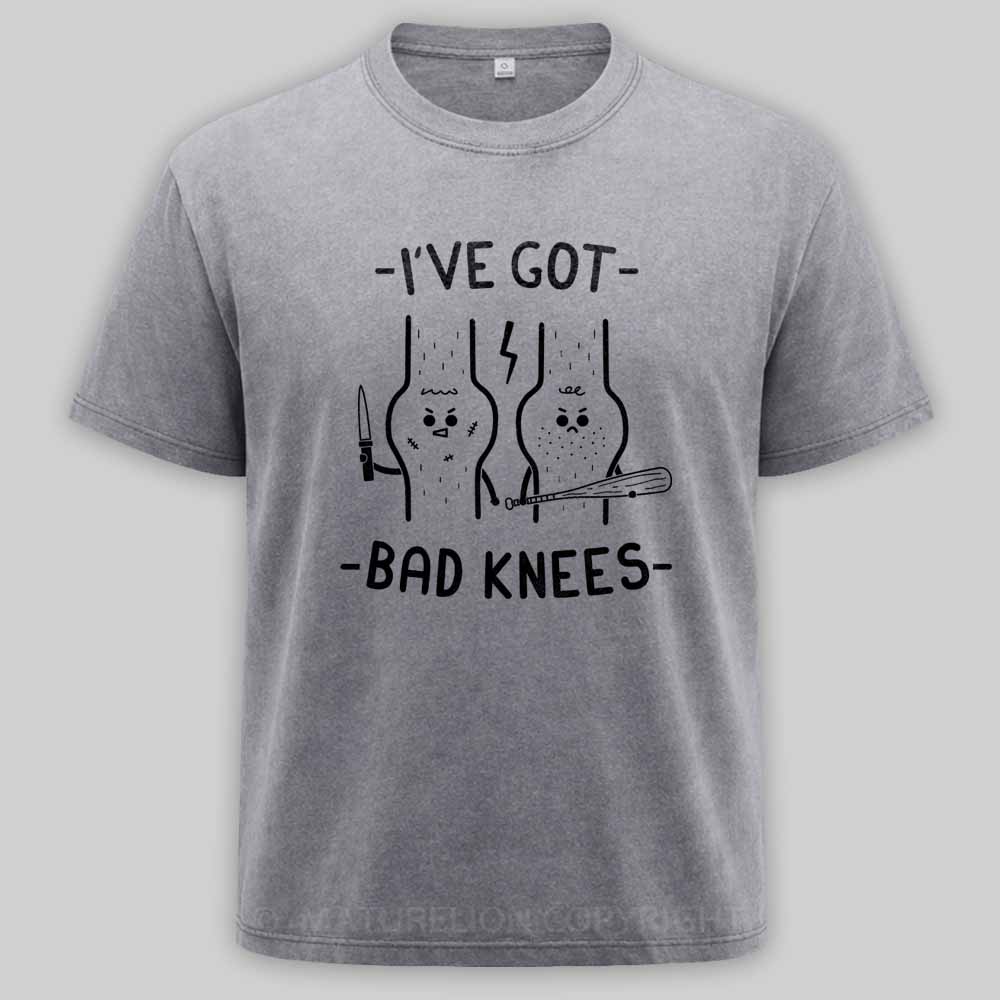 Maturelion Bad Knees Washed T-shirt
