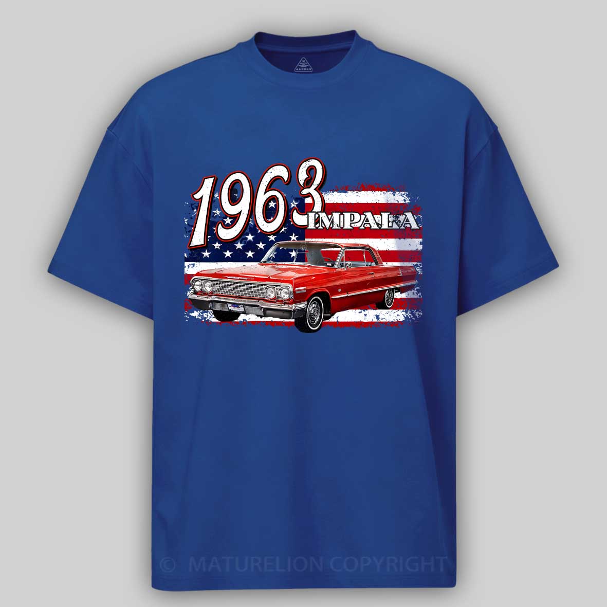 Maturelion 1963 63 Impala Lowrider Ss 4th Of July American Cotton T-shirt