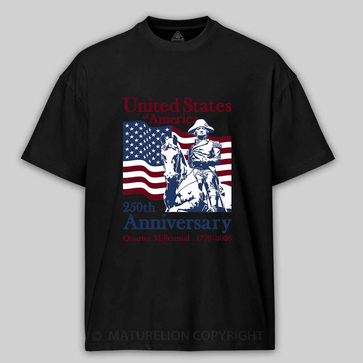 Maturelion Men's T-Shirt United States of America Cotton T-Shirt