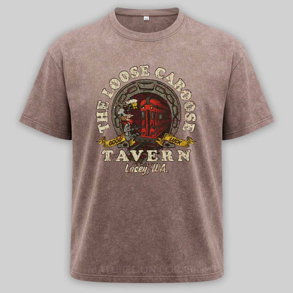 Maturelion The Loose Caboose Tavern 1967 Washed T-shirt