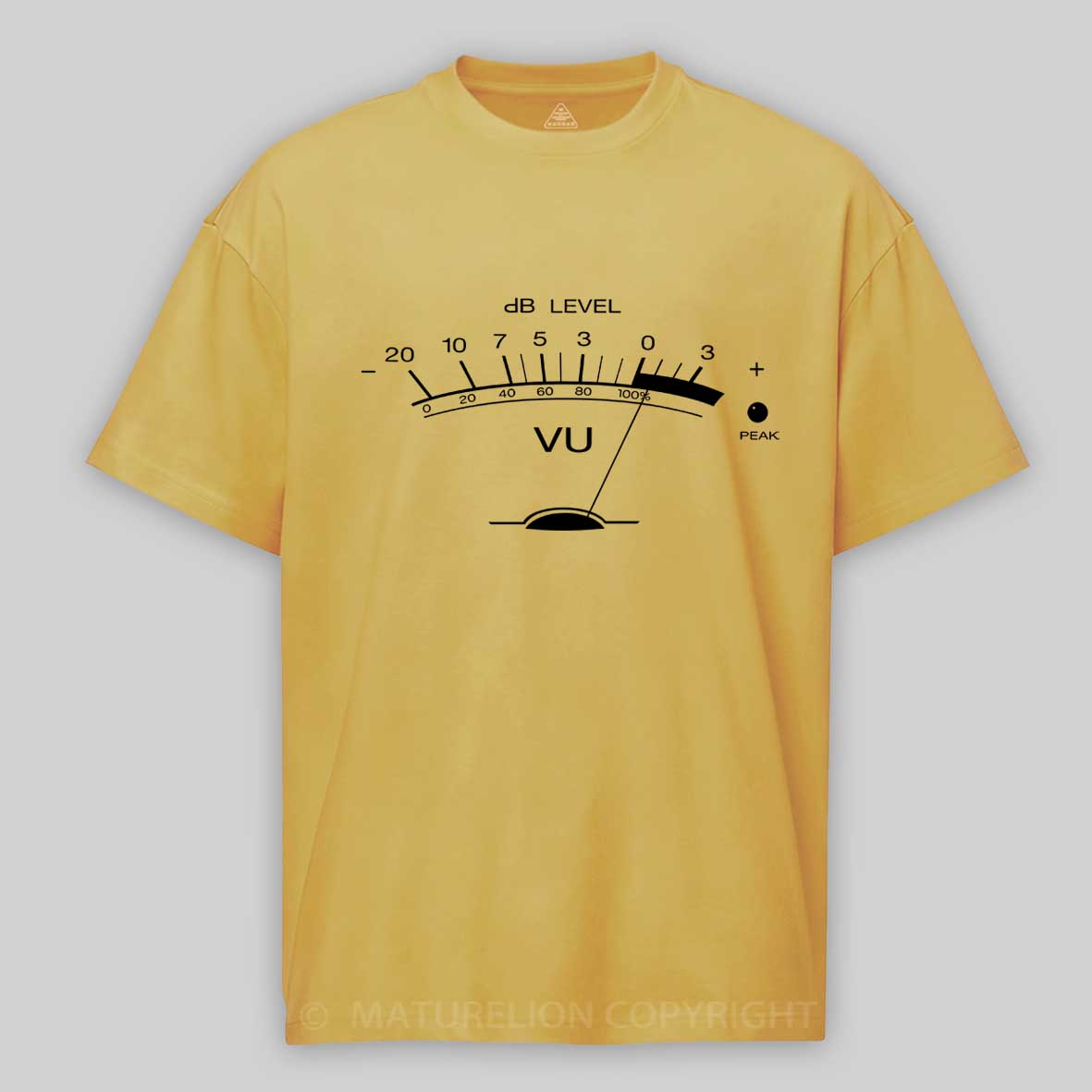 Maturelion Volume VU Meter Vintage Audio Engineer Recording Studio Gear Head Musician Guitar Cotton T-shirt