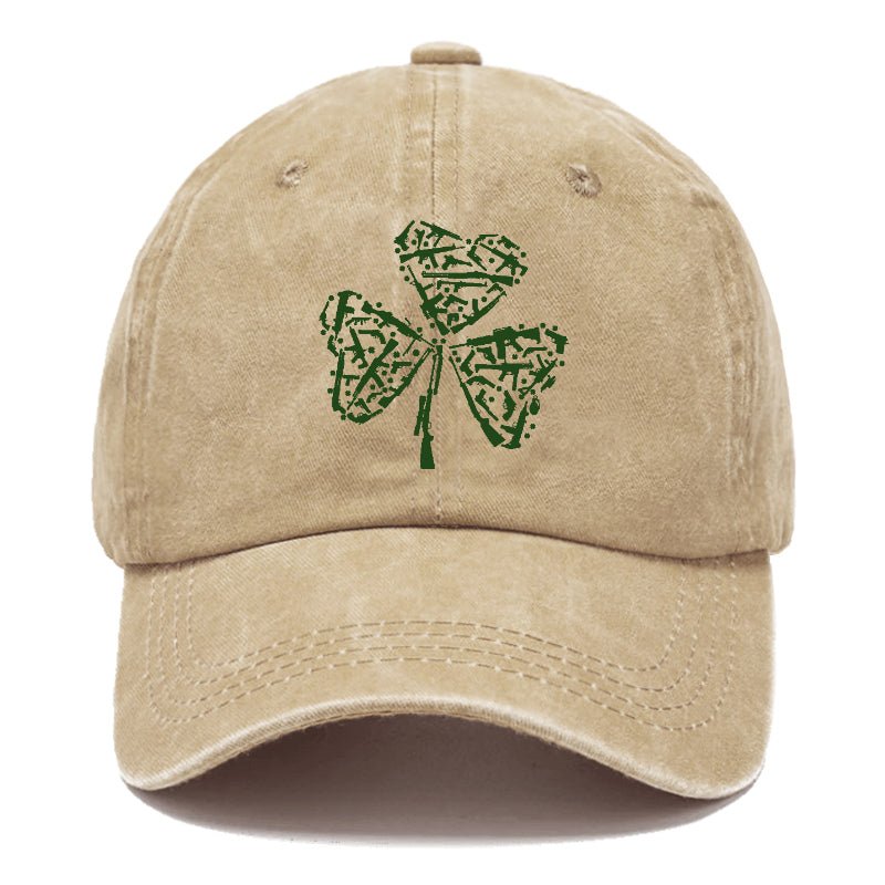 St. Patrick's Day Gun Clover Print Cap-Maturelion