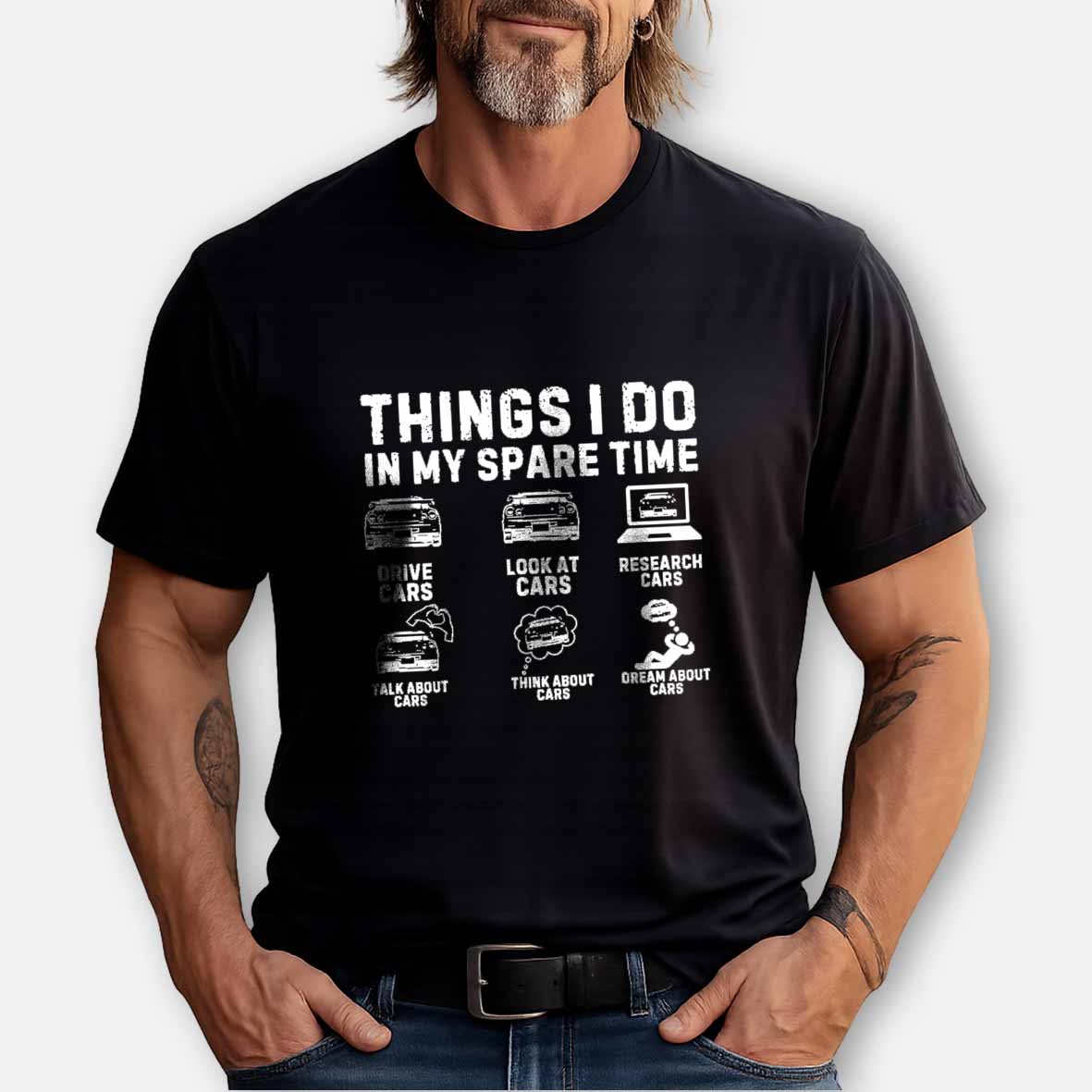 Maturelion Funny Car Lover Enthusiast Cotton T-shirt