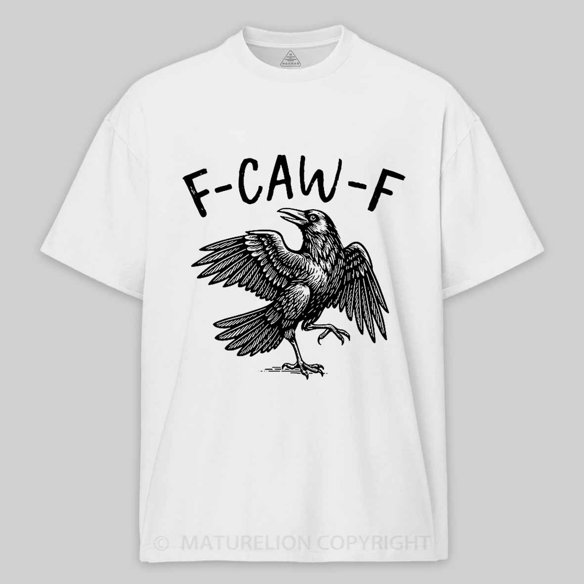 Maturelion Men's T-shirt F-Caw-F Cotton T-shirt