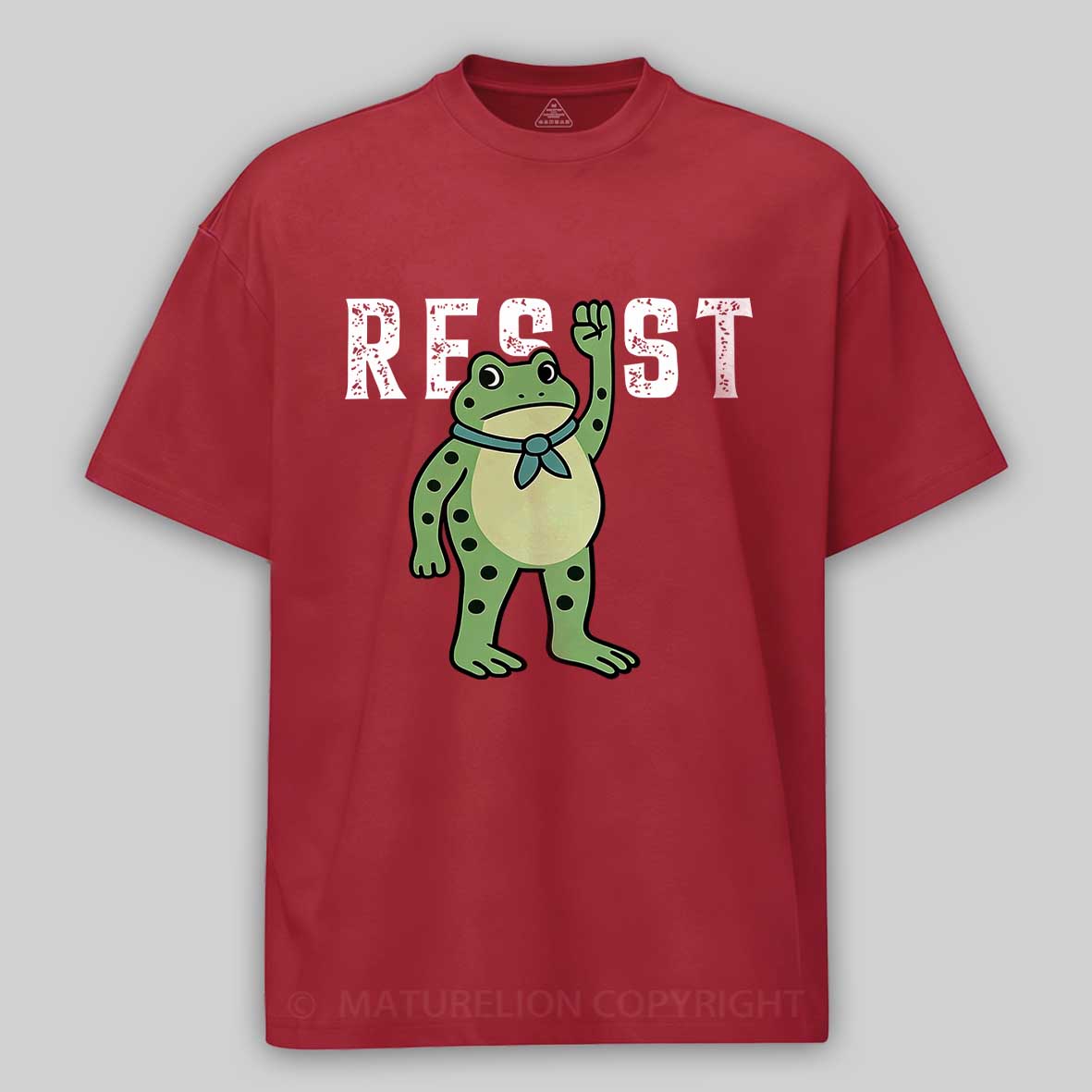 Maturelion Men's T-Shirt Resist Frog Cotton T-shirt Sale-Maturelion
