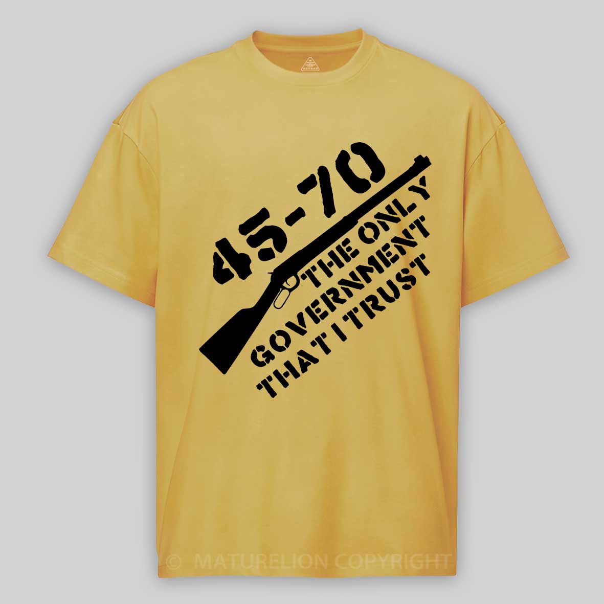 Maturelion Men's T-shirt 45-70 The Only Government I Trust Cotton T-shirt