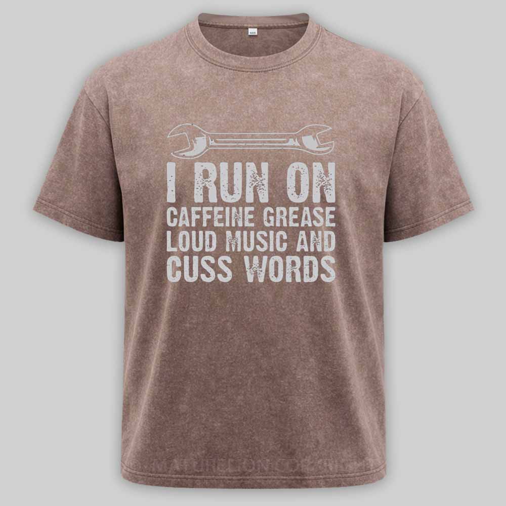 Maturelion Car Auto Motorcycle Mechanic Funny Sayings And Diesel Gifts Washed T-shirt