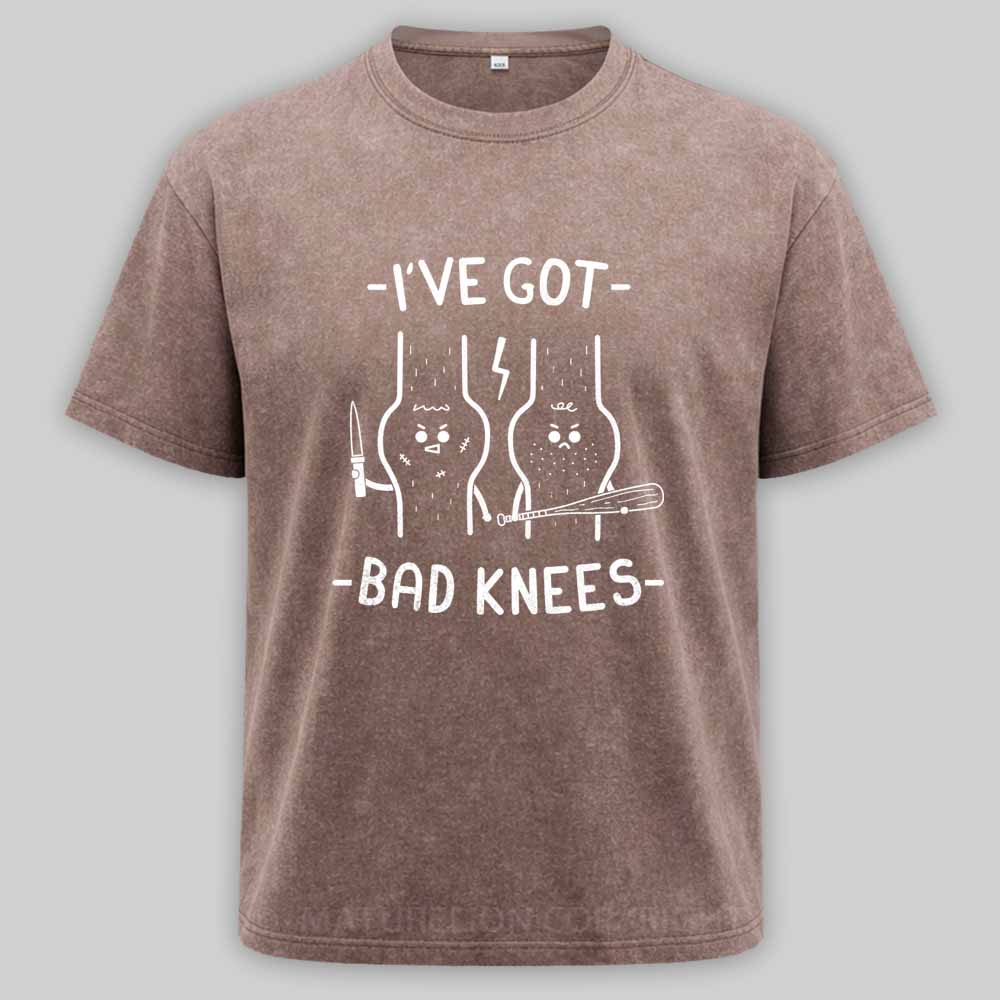 Maturelion Bad Knees Washed T-shirt