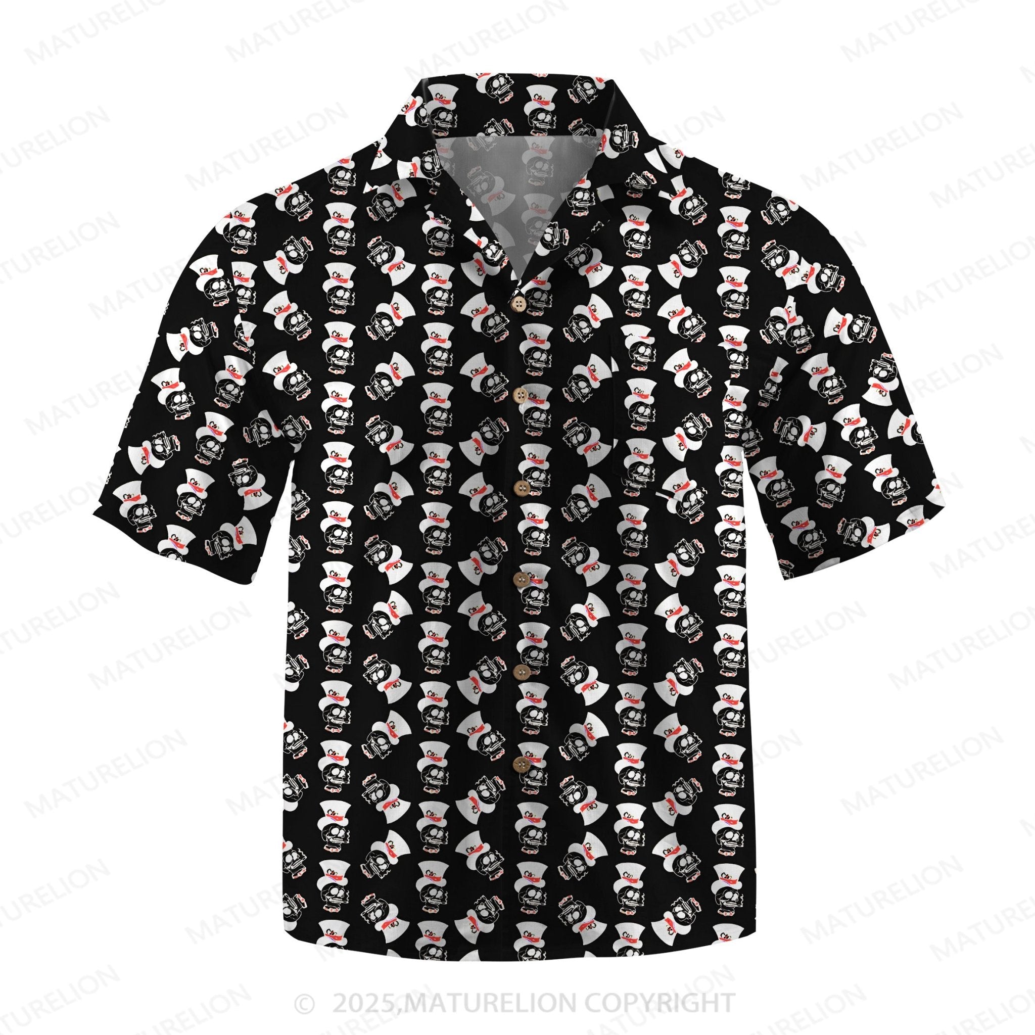 Maturelion Men's Hawaiian Shirt Ocean Sunset Hawaiian Shirt