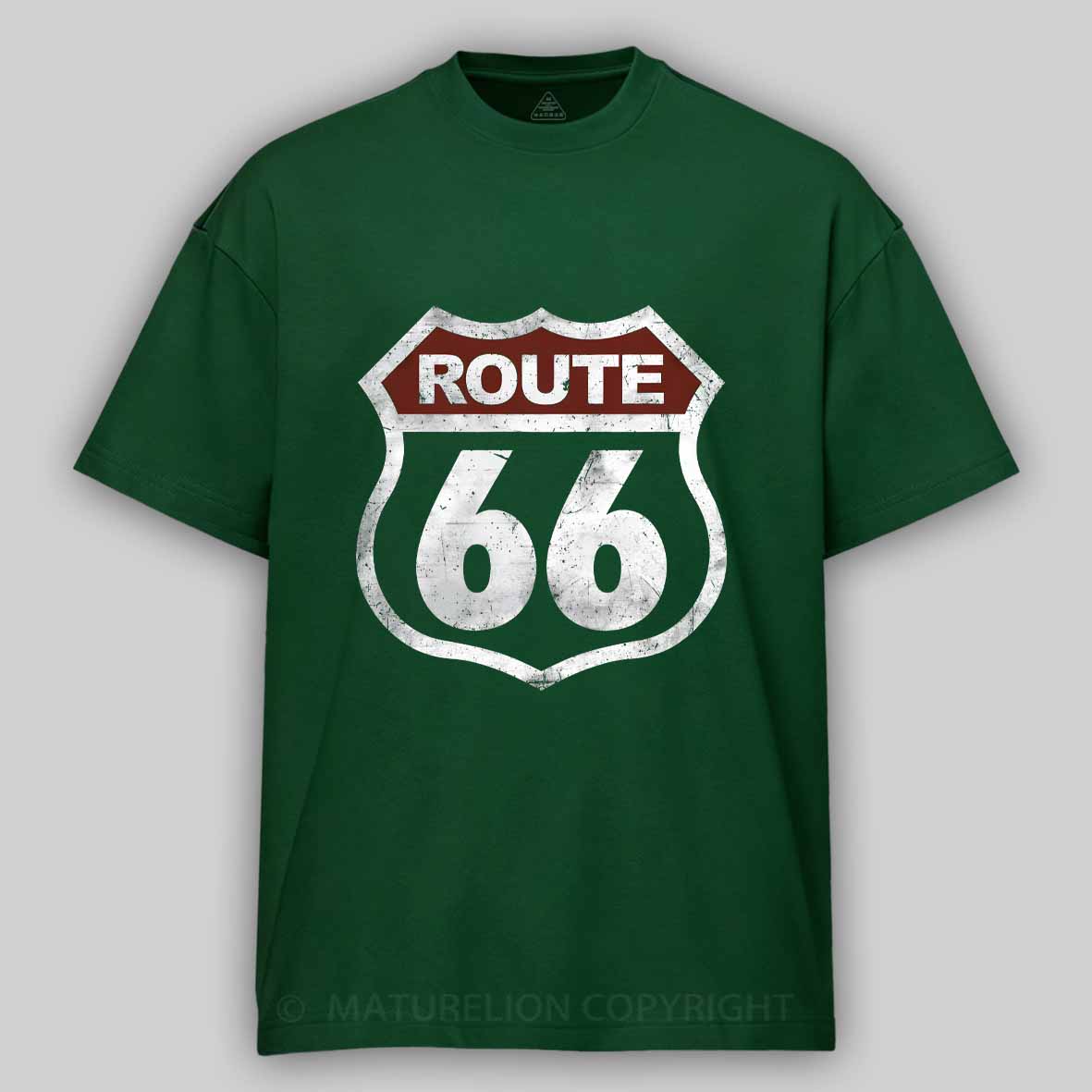 Maturelion Historic Route 66 Vintage Cotton T-shirt