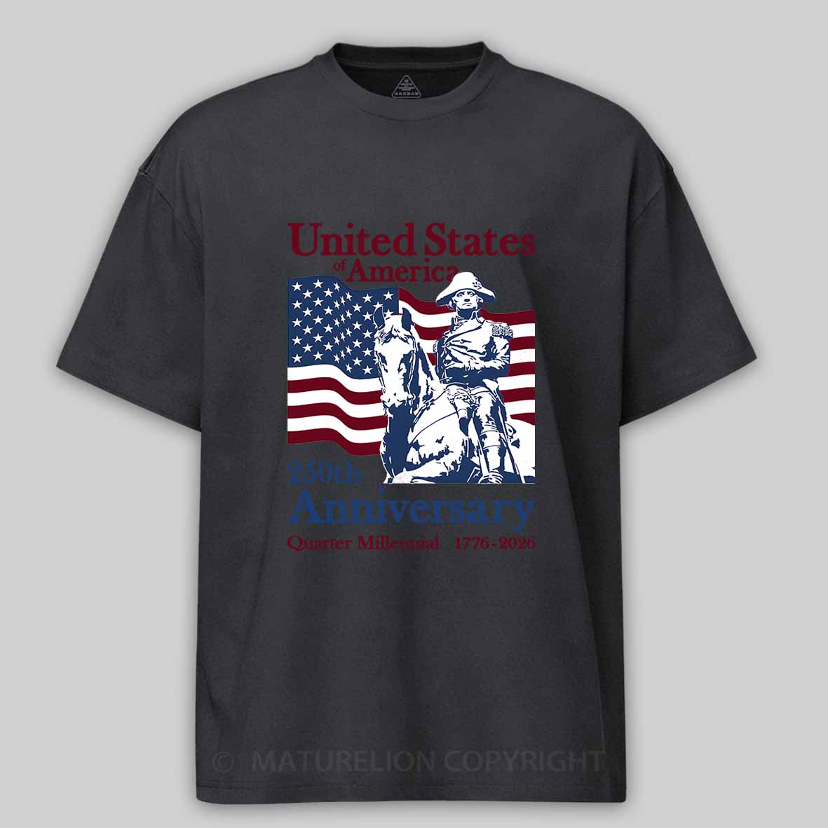 Maturelion Men's T-Shirt United States of America Cotton T-Shirt