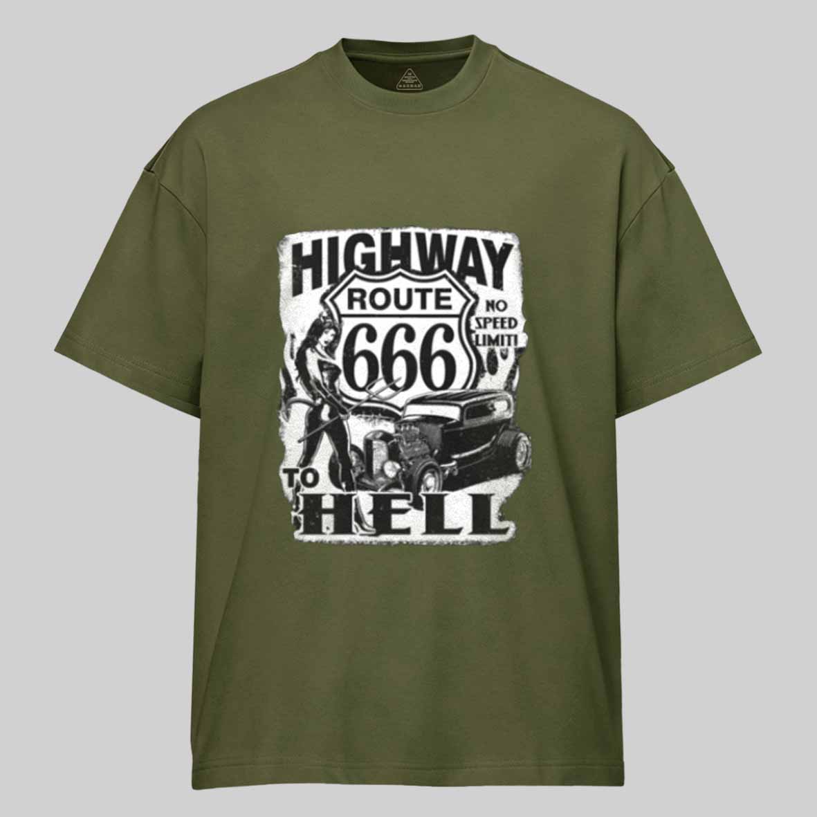 Maturelion Route 666 - Highway to hellCotton T-shirt
