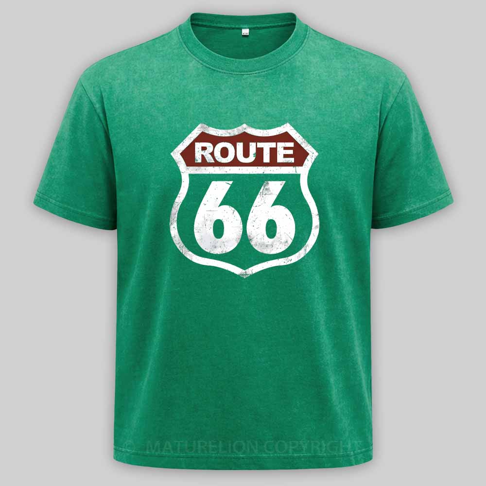 Maturelion Historic Route 66 Vintage Washed T-shirt