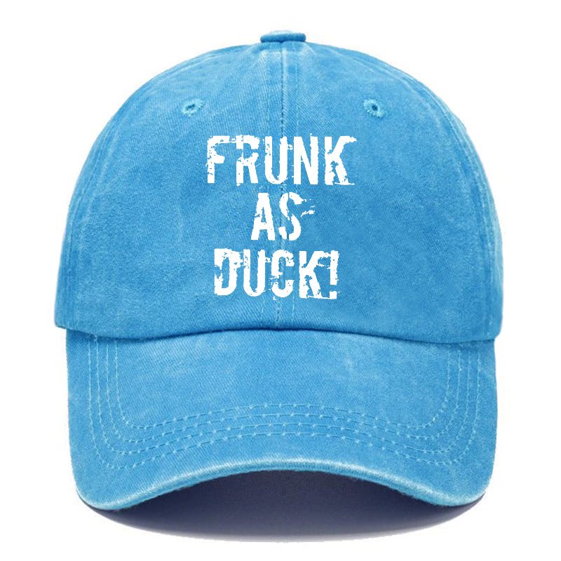 Frunk As Duck Funny Drunk Print Cap-Maturelion