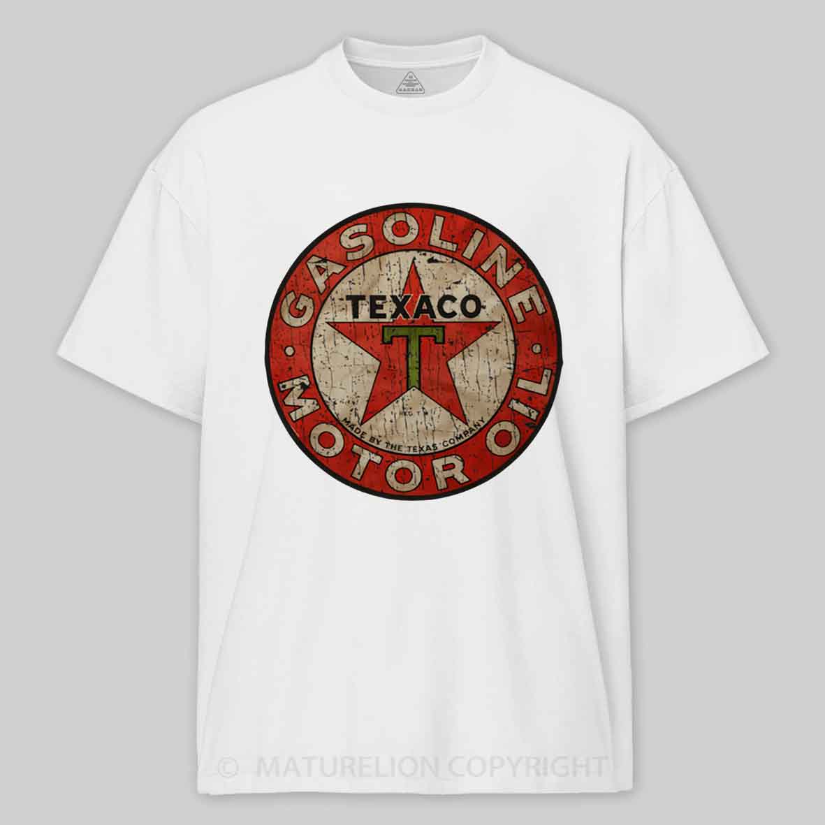Maturelion Texaco - Vintage Gasoline Motor Oil Cotton T-shirt