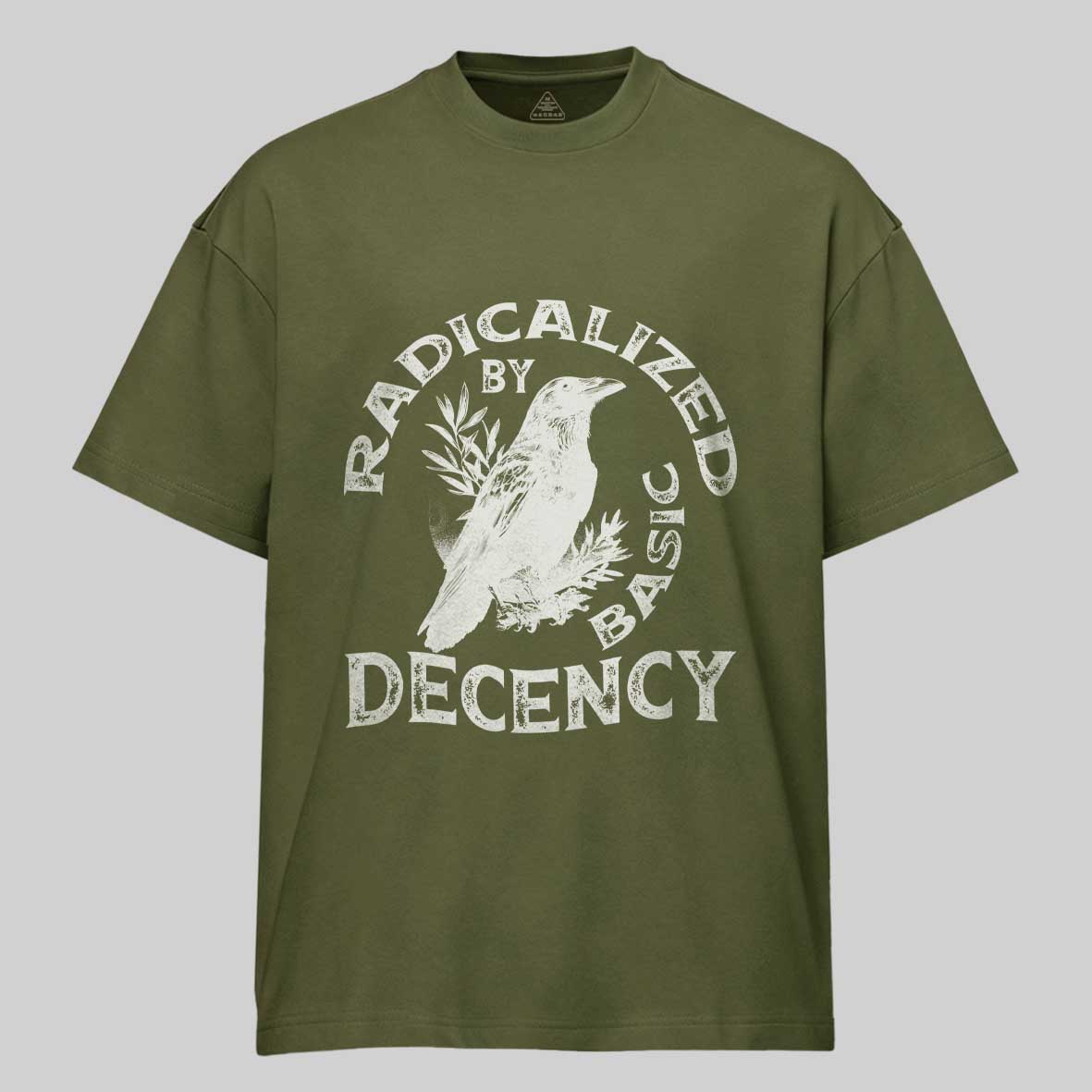 Maturelion Radicalized By Basic Decency Cotton T-shirt