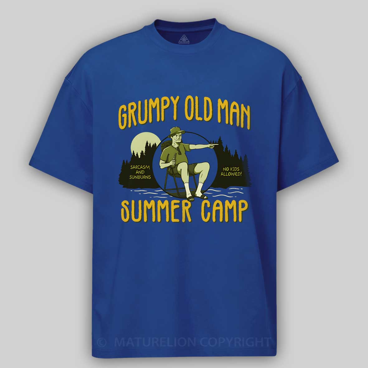 Maturelion Grumpy Old Man Summer Camp Cotton T-shirt