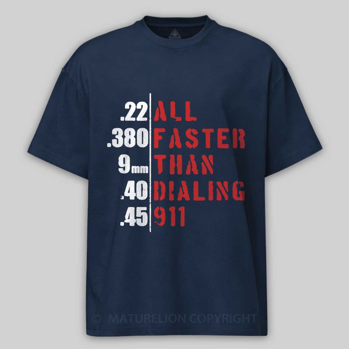 Maturelion Men's T-shirt All Faster Cotton T-shirt