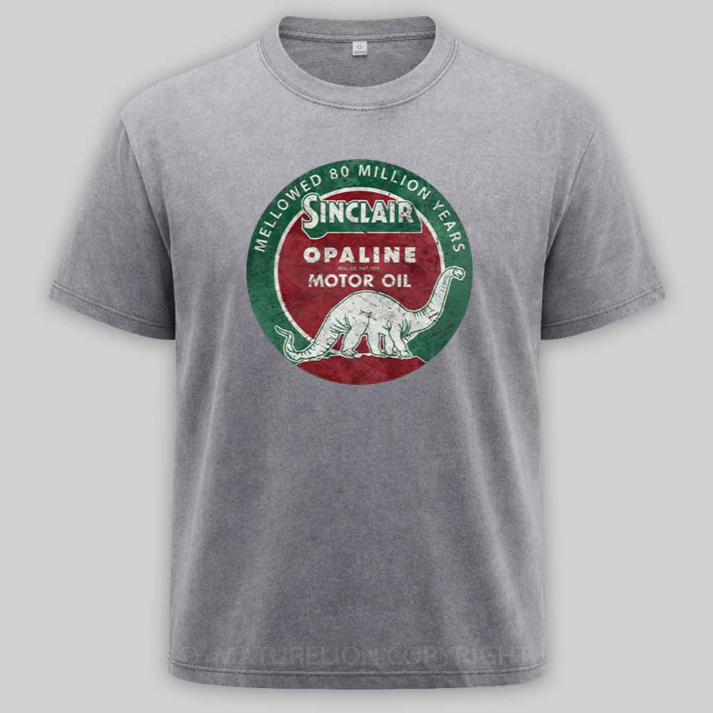 Maturelion Diplodocus Motor Oil V01 Washed T-shirt