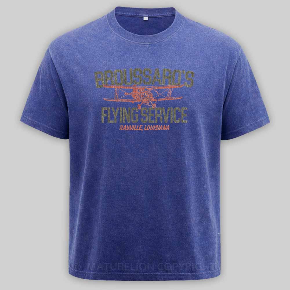 Maturelion Broussard’s Flying Service 1963 Washed T-shirt