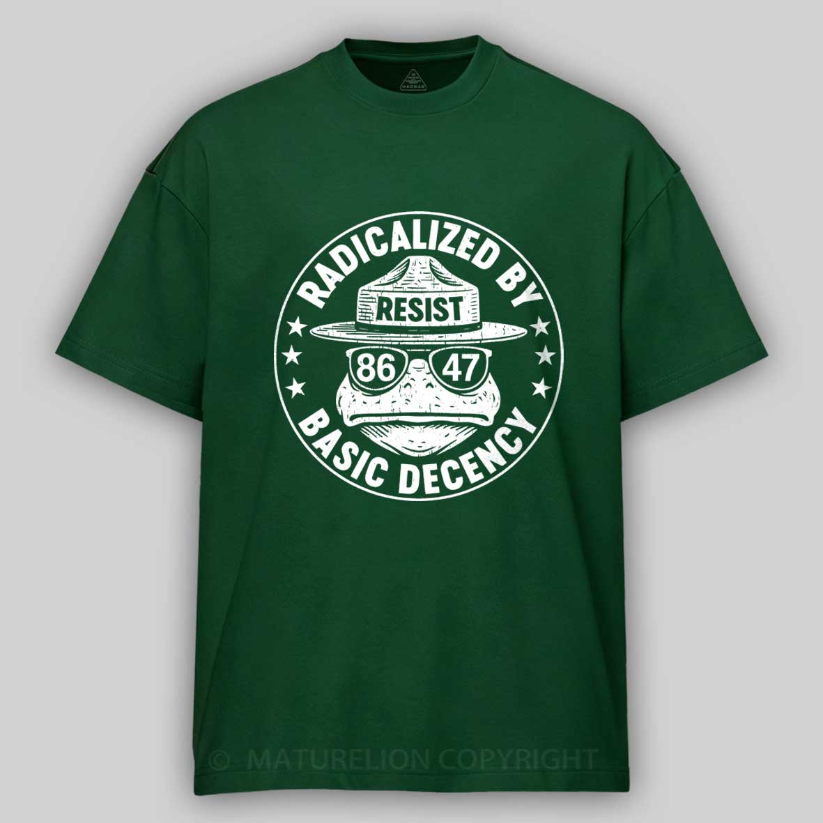 Maturelion Radicalized by Basic Decency Frog 8647 Cotton T-shirt