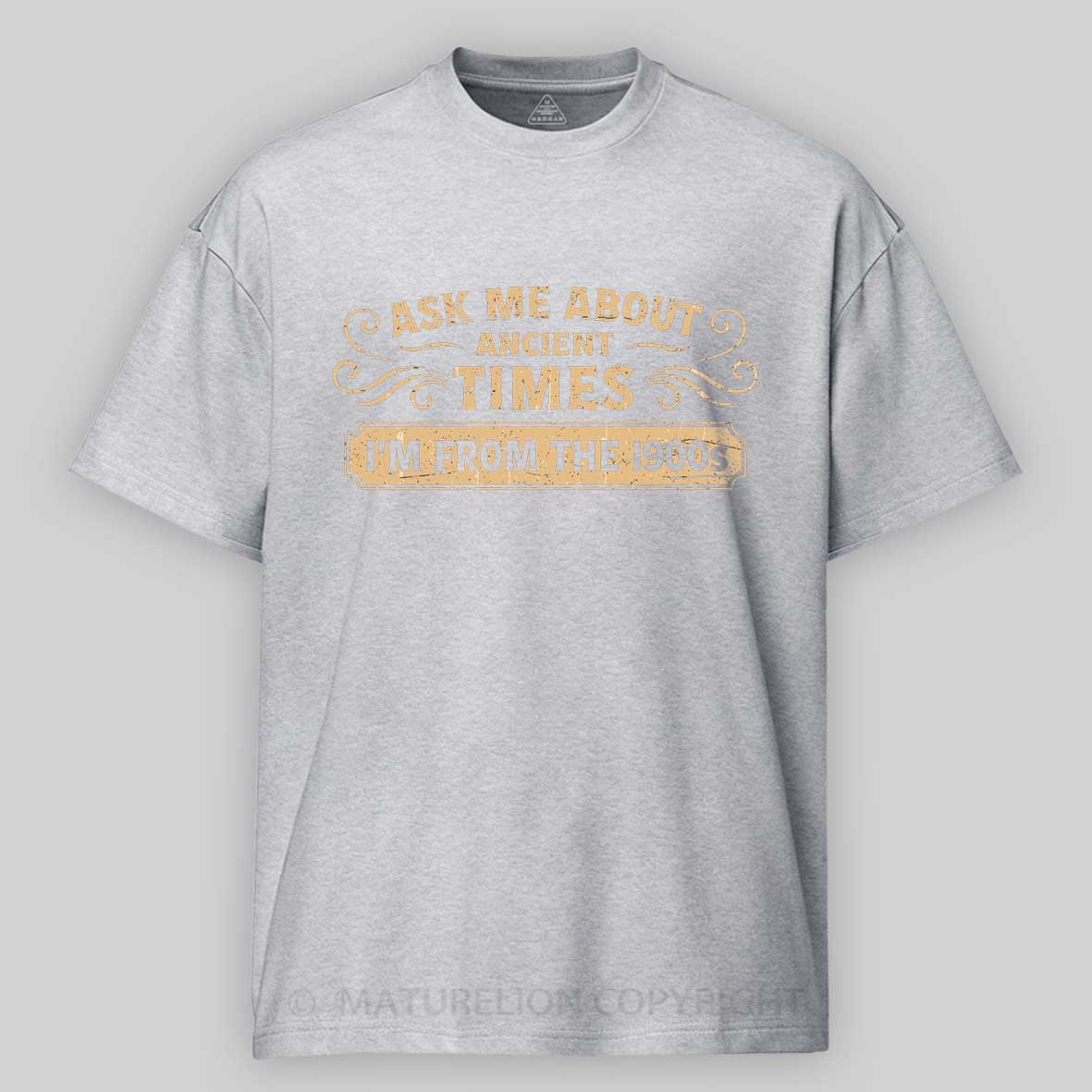 Maturelion Ask Me About Ancient Times Cotton T-shirt
