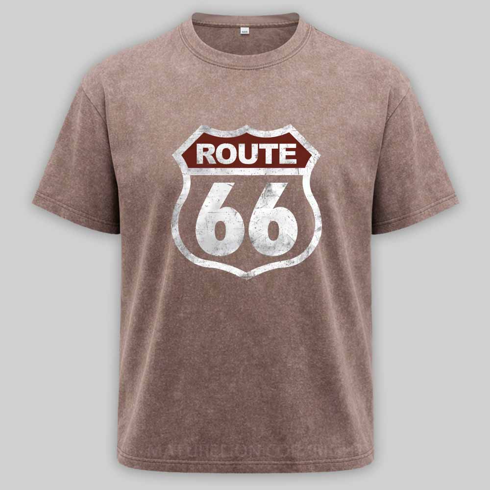 Maturelion Historic Route 66 Vintage Washed T-shirt