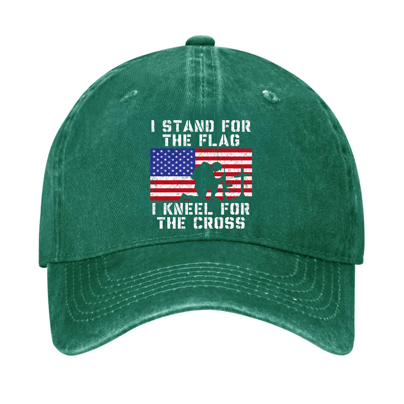 I Stand For The Flag I Kneel For The Cross Cap (Free Customization)-Maturelion