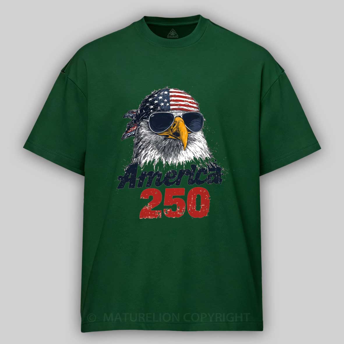 Maturelion Bald Eagle America 250th Anniversary T-Shirt