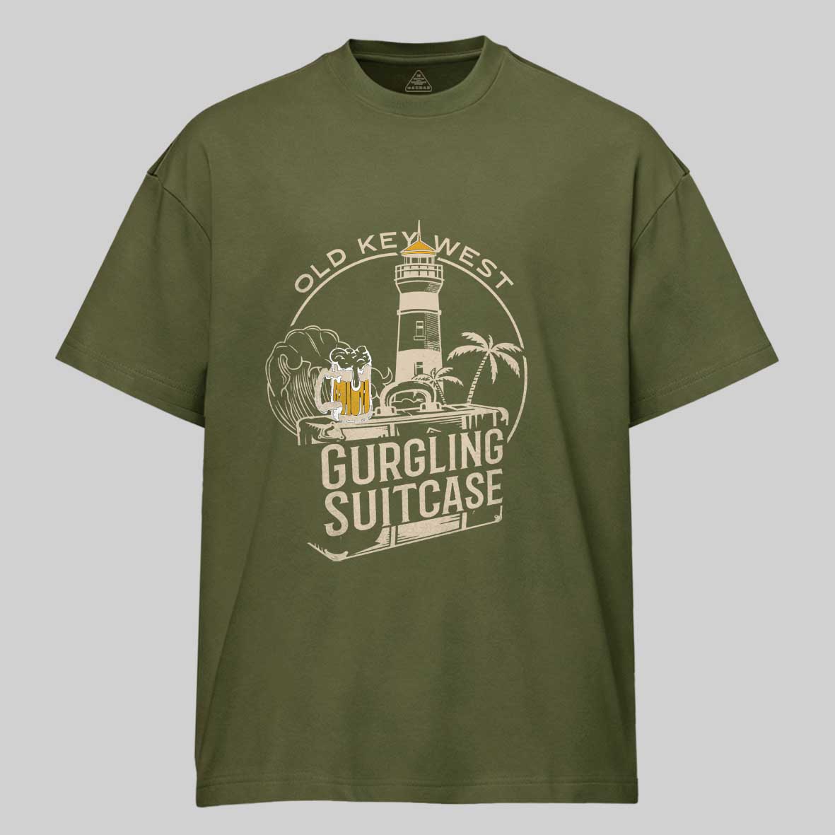 Maturelion Gurgling Suitcase Old Key West Orlando Resort Cotton T-shirt
