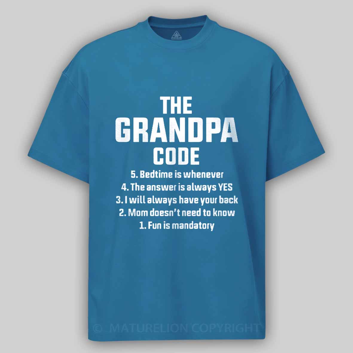 Maturelion Men's T-Shirt The Grandpa Code Cotton T-Shirt
