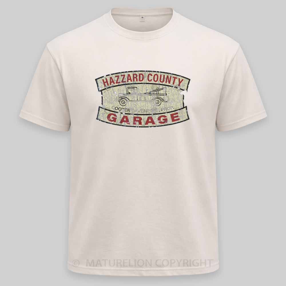 Maturelion Hazzard County Garage 1979 Washed T-shirt