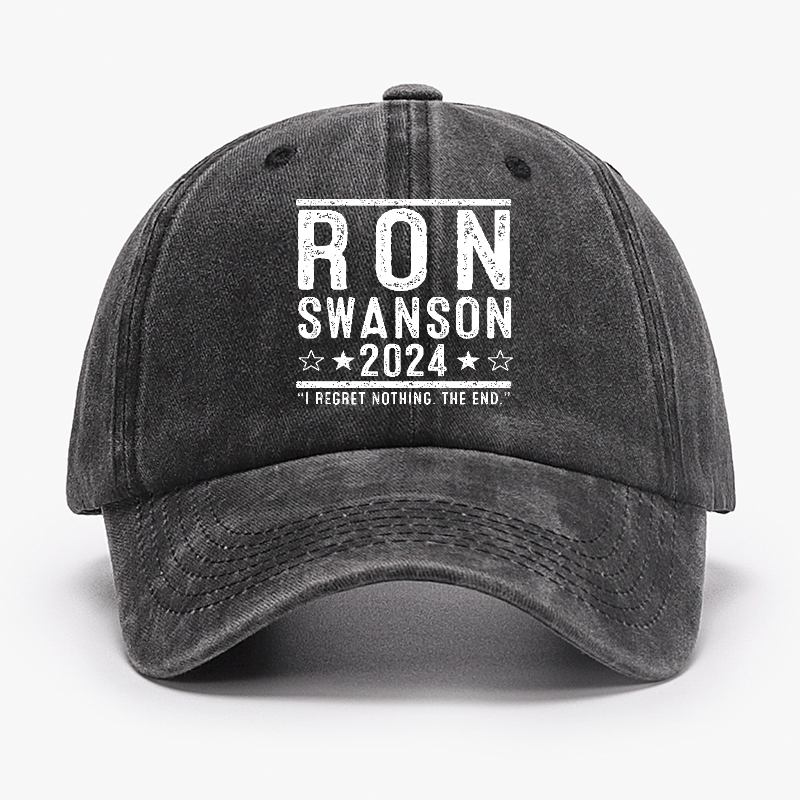 Ron Swanson 2025 I Regret Nothing The End Funny Sarcastic Cap-Maturelion