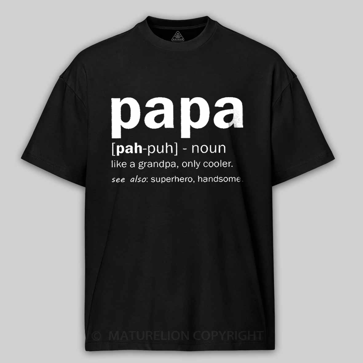 Maturelion Men's T-Shirt Papa Like A Grandpa,Only Cool T-Shirt