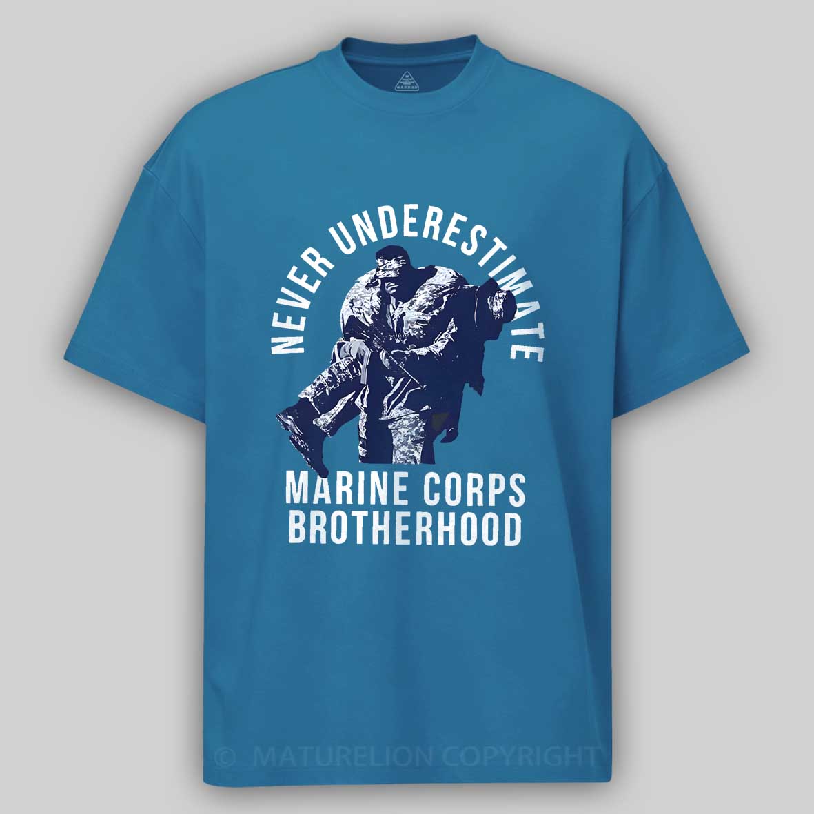 Maturelion Men's T-Shirt Never Underestimate Brotherhood Cotton T-Shirt