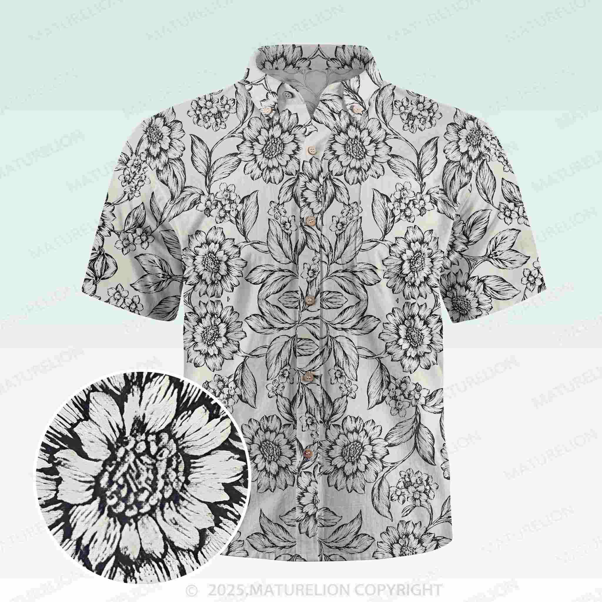 Maturelion Men's Button Pocket Shirt Unapologetically Cheeky Hawaiian Shirt