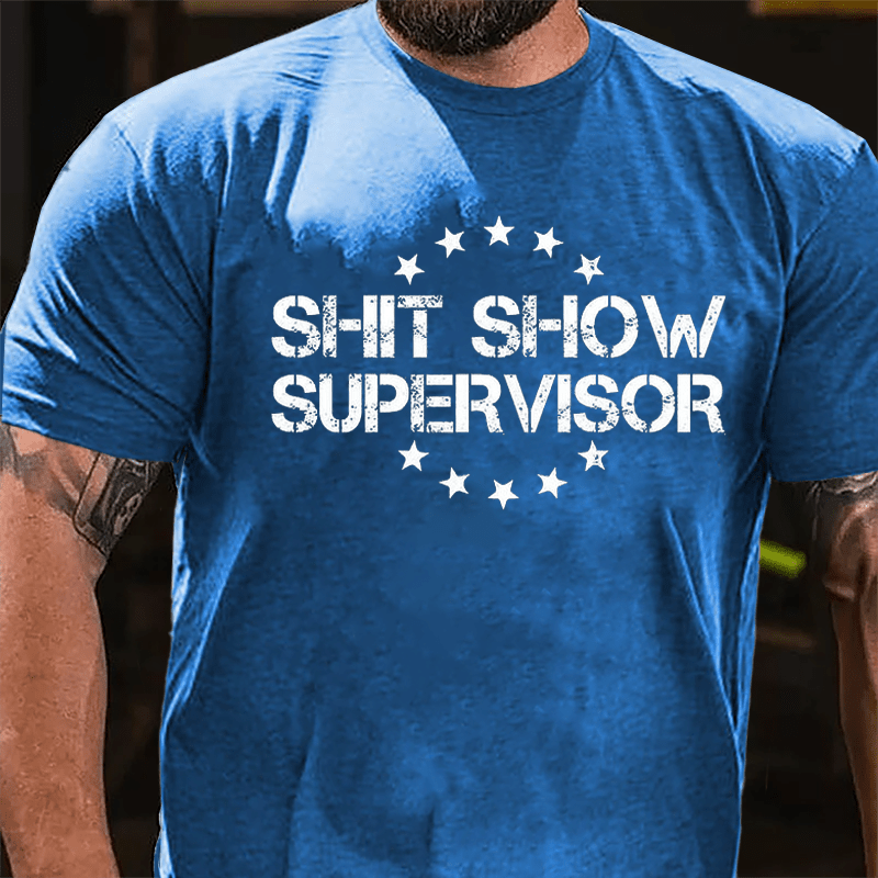 Shit Show Supervisor Men's Cotton T-shirt-Maturelion